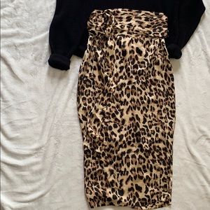 Cheetah wrap skirt